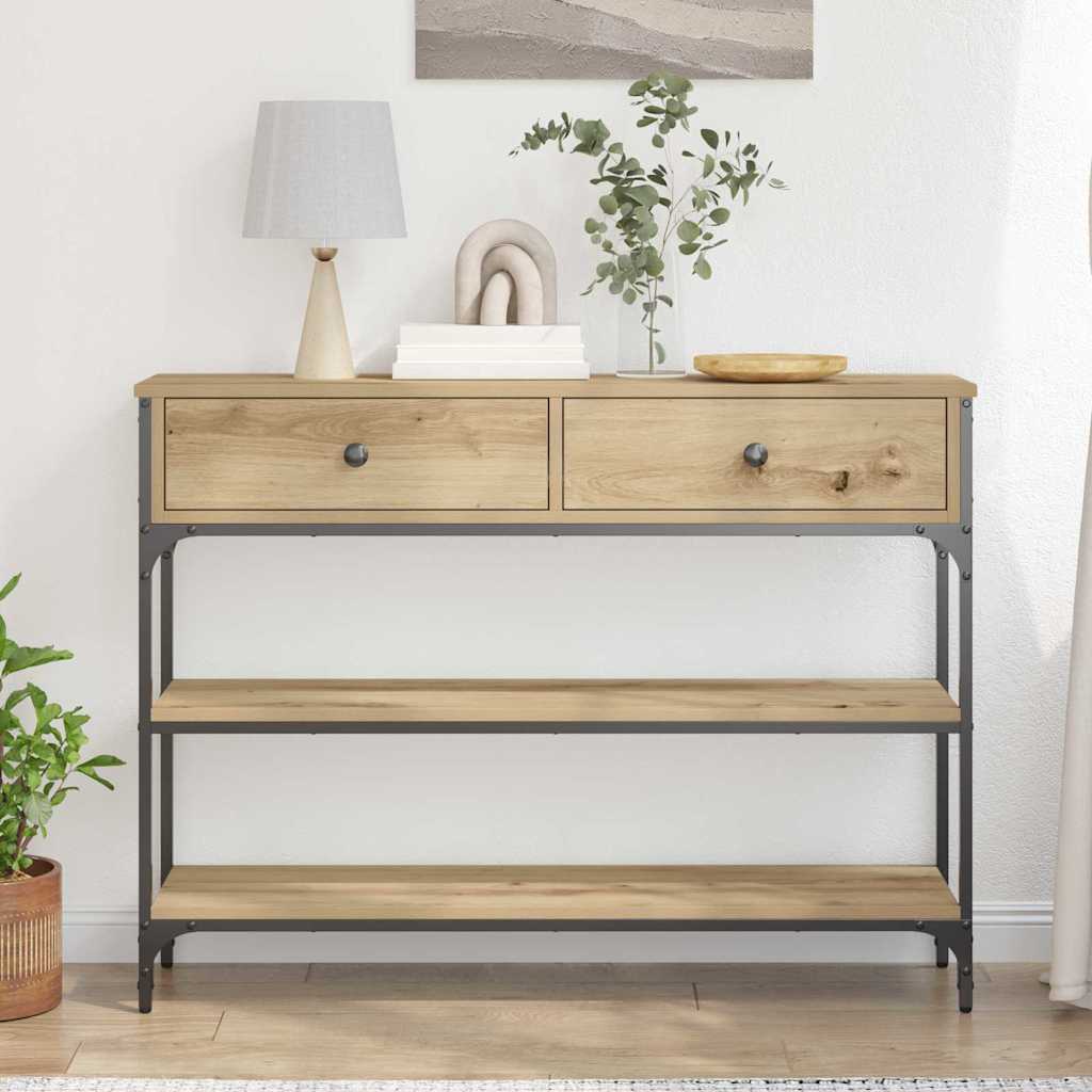 vidaXL Console Table Artisan Oak 100 x 25 x 75 cm Engineered Wood