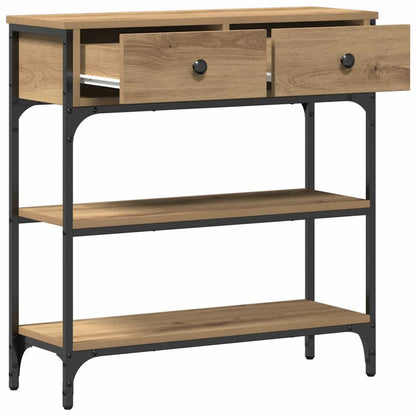 vidaXL Console Table Artisan Oak 72.5 x 25 x 75 cm Engineered Wood