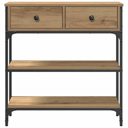 vidaXL Console Table Artisan Oak 72.5 x 25 x 75 cm Engineered Wood