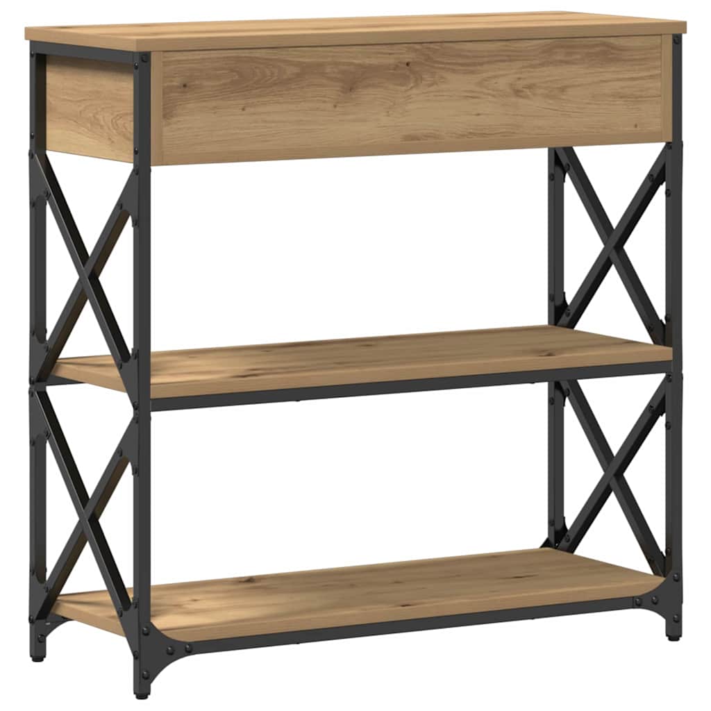 vidaXL Console Table Artisan oak 75 x 28 x 75 cm