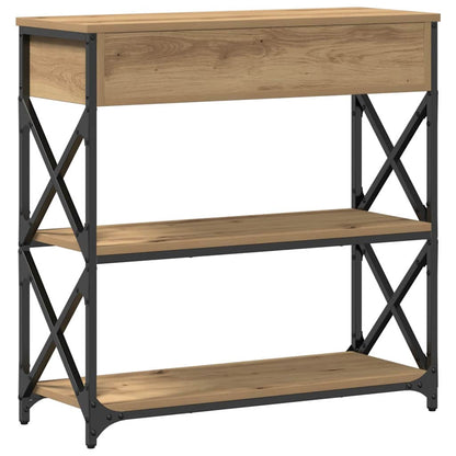 vidaXL Console Table Artisan oak 75 x 28 x 75 cm