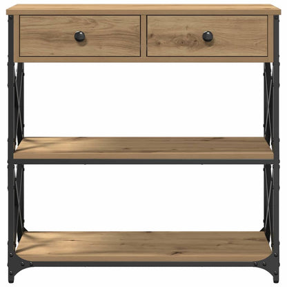 vidaXL Console Table Artisan oak 75 x 28 x 75 cm