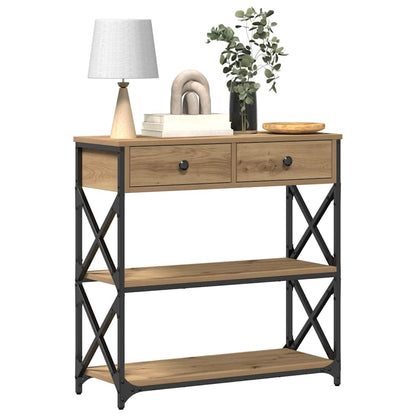 vidaXL Console Table Artisan oak 75 x 28 x 75 cm