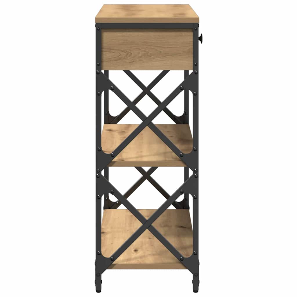 vidaXL Console Table Artisan oak 75 x 28 x 75 cm