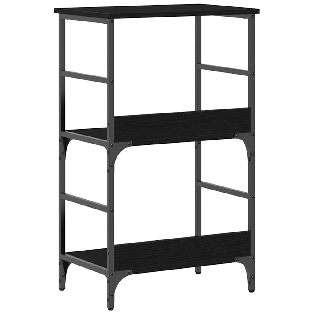 vidaXL Bookshelf 2-Tier 50 x 33 x 82 cm Engineered Wood Black Oak