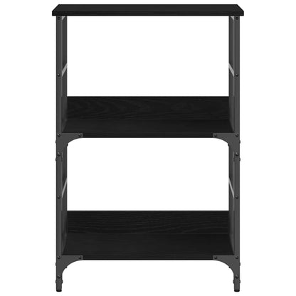 vidaXL Bookshelf 2-Tier 50 x 33 x 82 cm Engineered Wood Black Oak