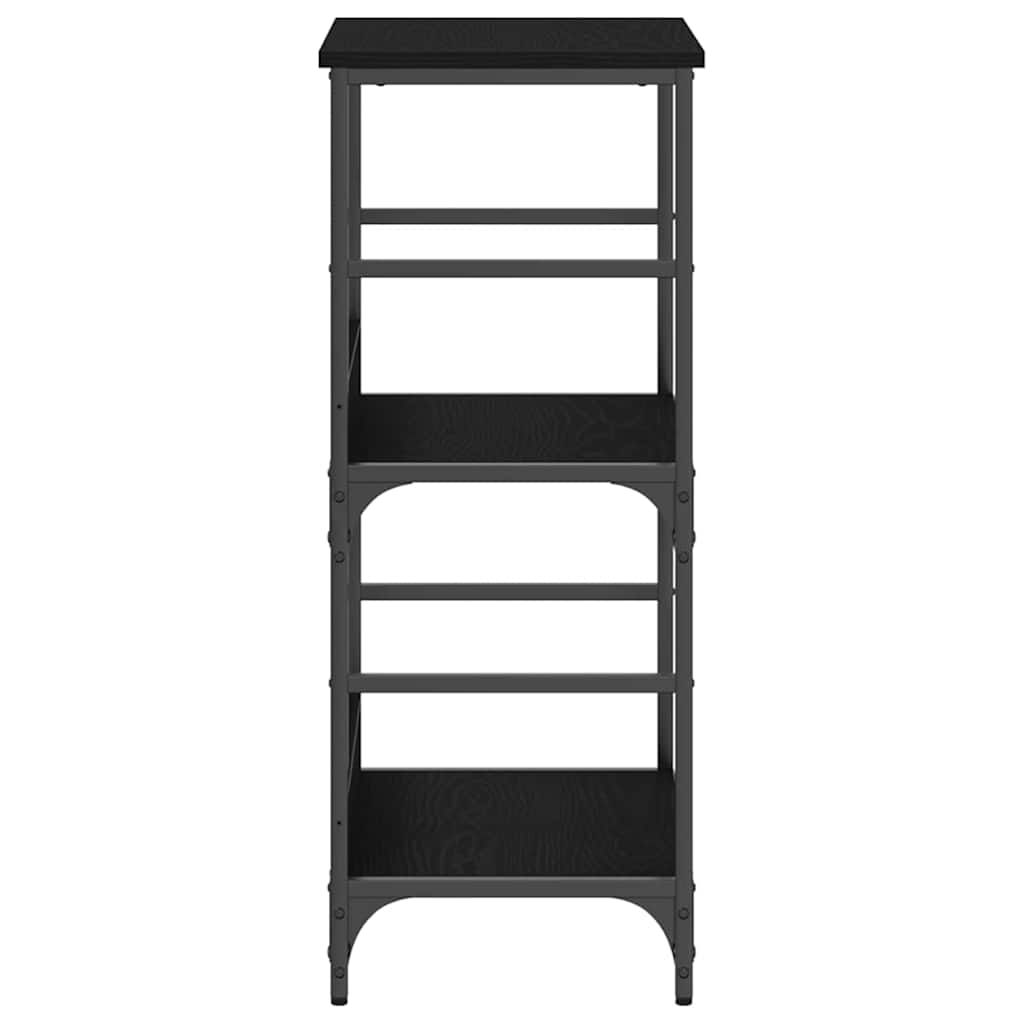 vidaXL Bookshelf 2-Tier 50 x 33 x 82 cm Engineered Wood Black Oak