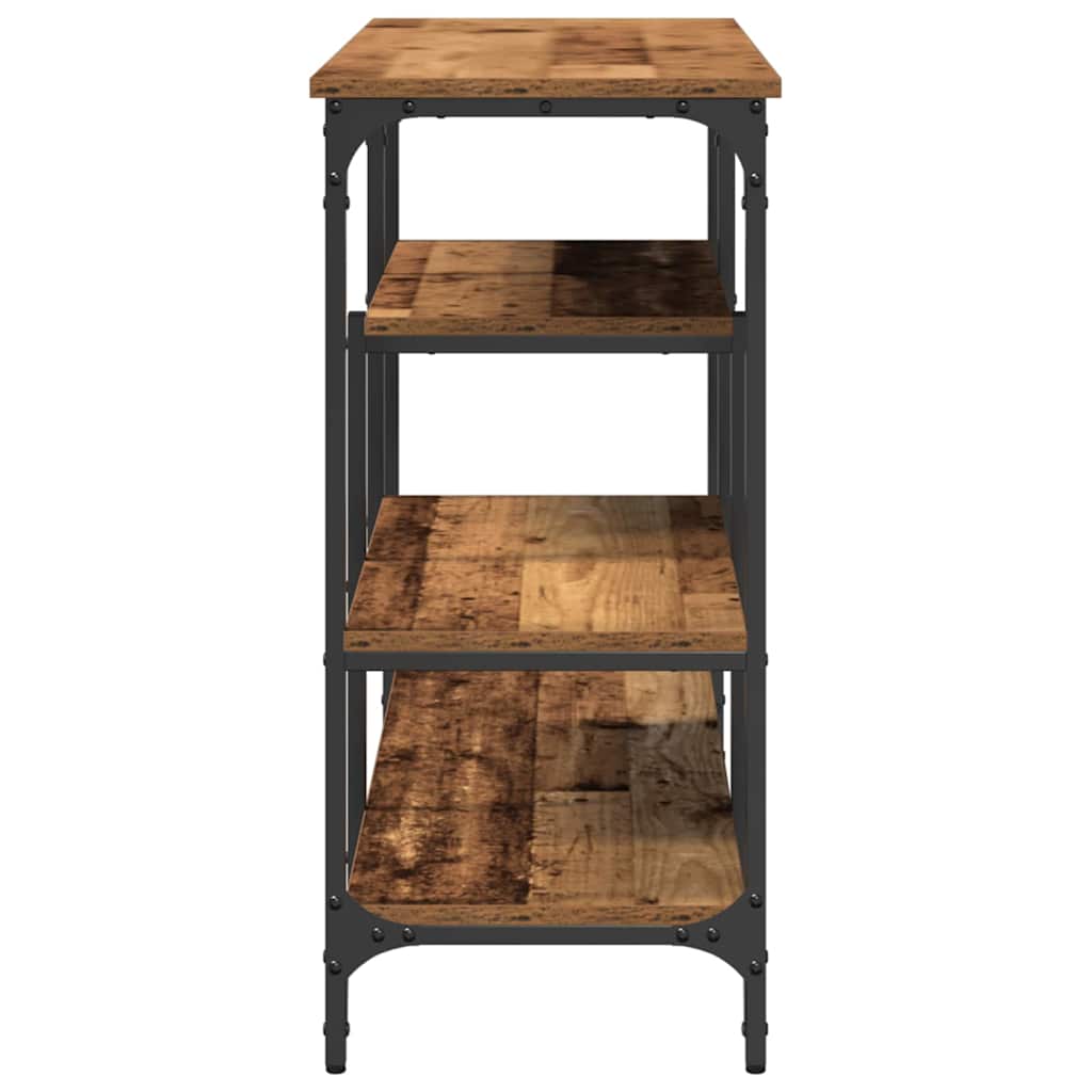 vidaXL Console Table with Shelf with Storage Old wood 100 x 35 x 75 cm
