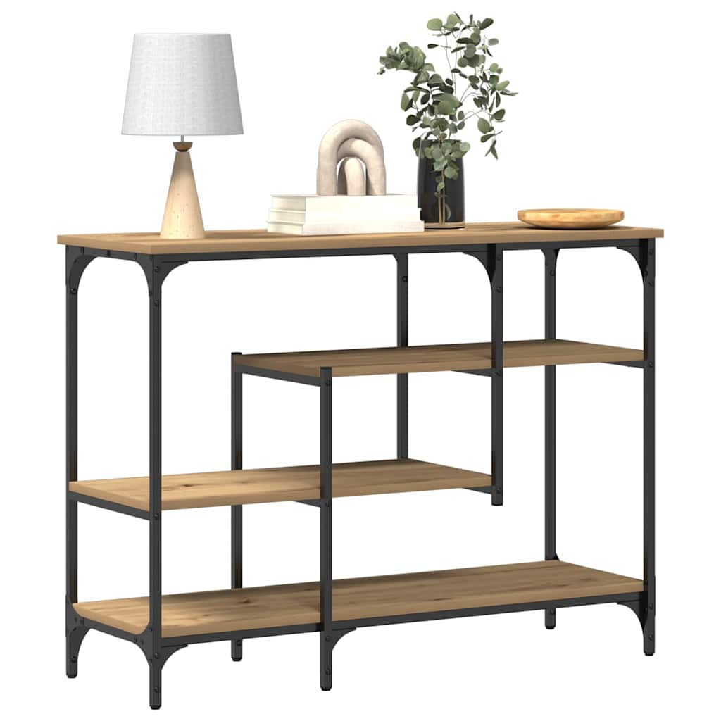 vidaXL Console Table Artisan oak 100 x 35 x 75 cm