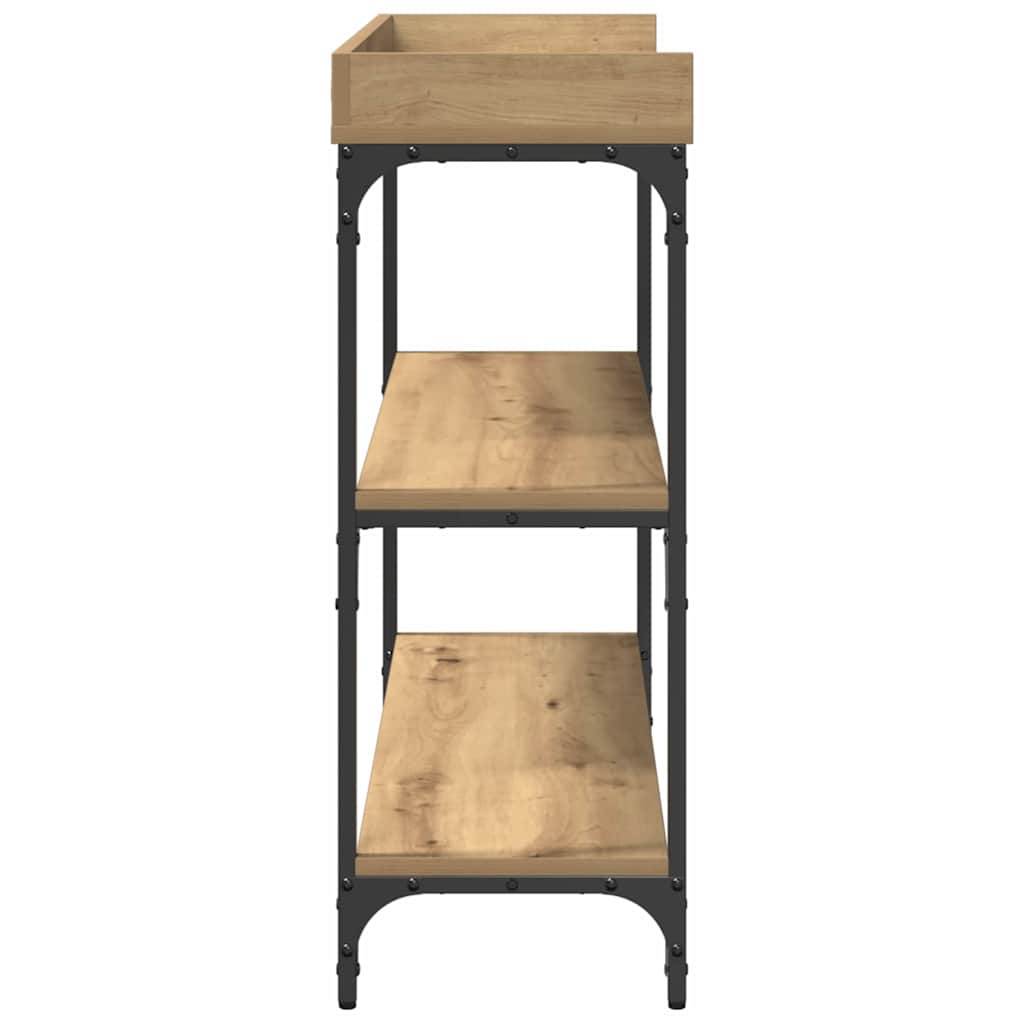 vidaXL Console Table with Shelf Artisan oak 100 x 30 x 80 cm