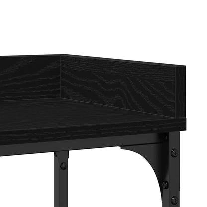 vidaXL Console Table with Shelf Black oak 100 x 30 x 80 cm