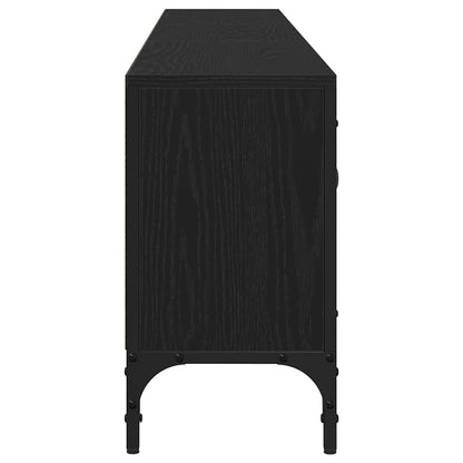 vidaXL TV Cabinet Black oak 200 x 25 x 44 cm Engineered wood