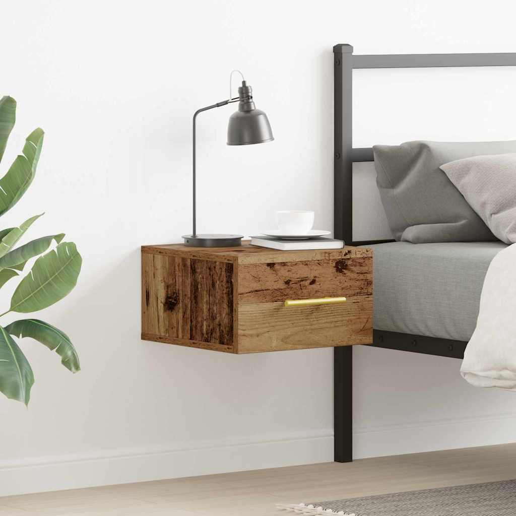 vidaXL Bedside Cabinet Old Wood 35 x 35 x 20 cm Engineered Wood