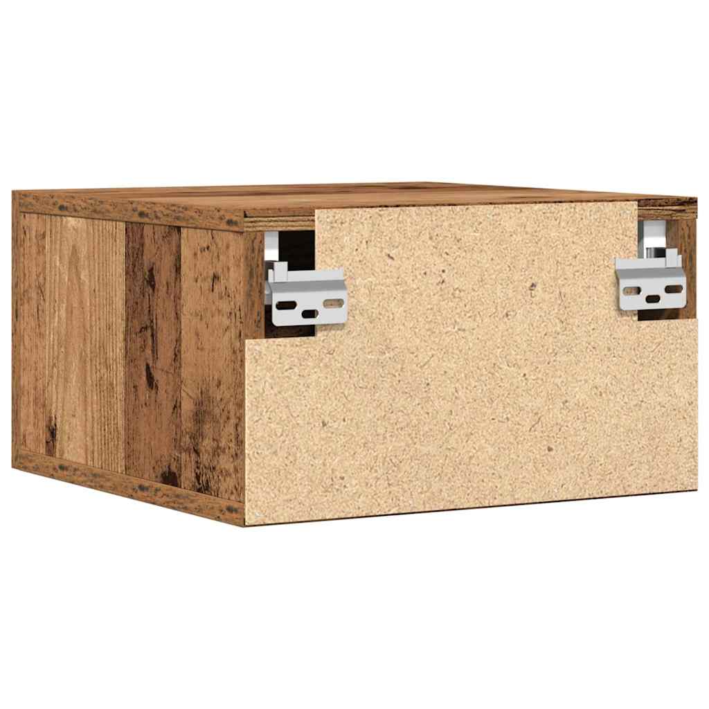 vidaXL Bedside Cabinet Old Wood 35 x 35 x 20 cm Engineered Wood