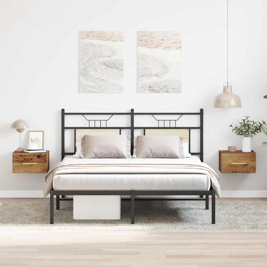 vidaXL Bedside Cabinet 2 pcs Old Wood 35 x 35 x 20 cm Engineered Wood