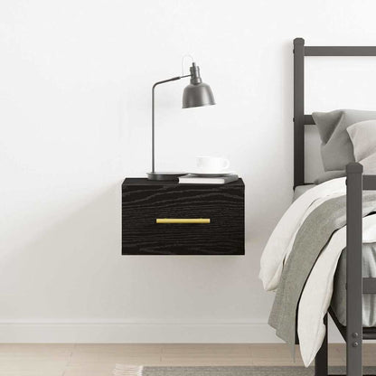 vidaXL Bedside Cabinet Black Oak 35 x 35 x 20 cm Engineered Wood