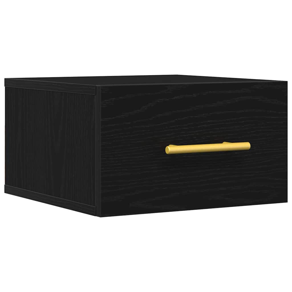 vidaXL Bedside Cabinet Black Oak 35 x 35 x 20 cm Engineered Wood