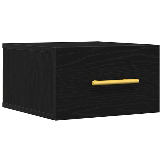 vidaXL Bedside Cabinet Black Oak 35 x 35 x 20 cm Engineered Wood