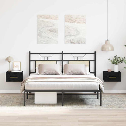 vidaXL Bedside Cabinet 2 pcs 35 x 35 x 20 cm Engineered Wood Black Oak