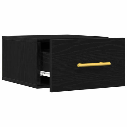 vidaXL Bedside Cabinet 2 pcs 35 x 35 x 20 cm Engineered Wood Black Oak
