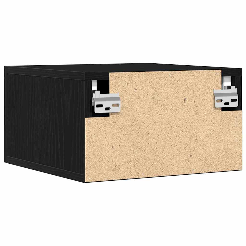 vidaXL Bedside Cabinet 2 pcs 35 x 35 x 20 cm Engineered Wood Black Oak