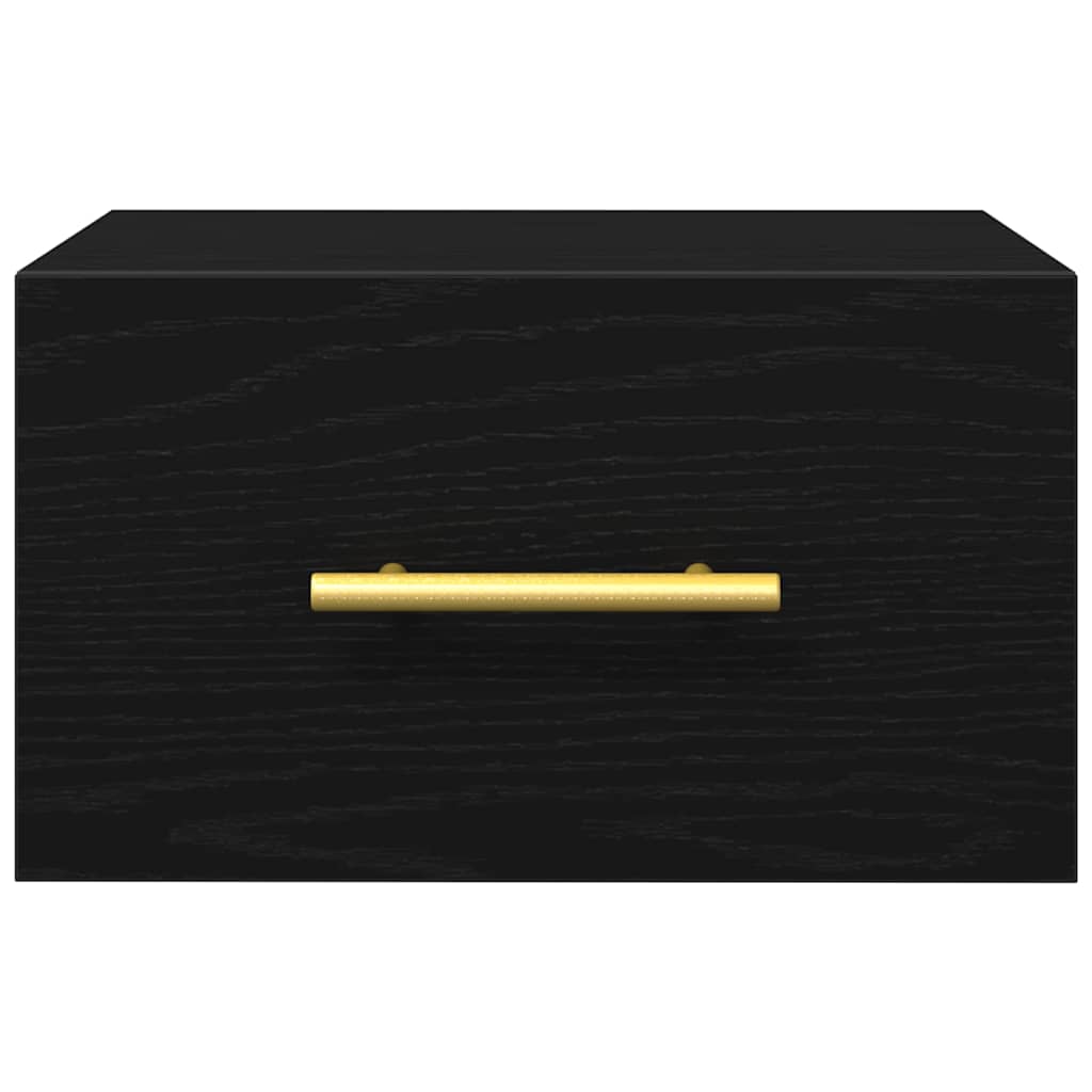 vidaXL Bedside Cabinet 2 pcs 35 x 35 x 20 cm Engineered Wood Black Oak