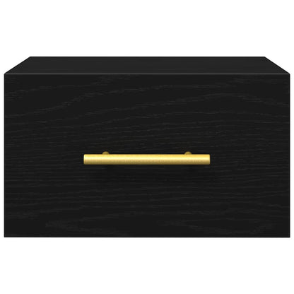 vidaXL Bedside Cabinet 2 pcs 35 x 35 x 20 cm Engineered Wood Black Oak