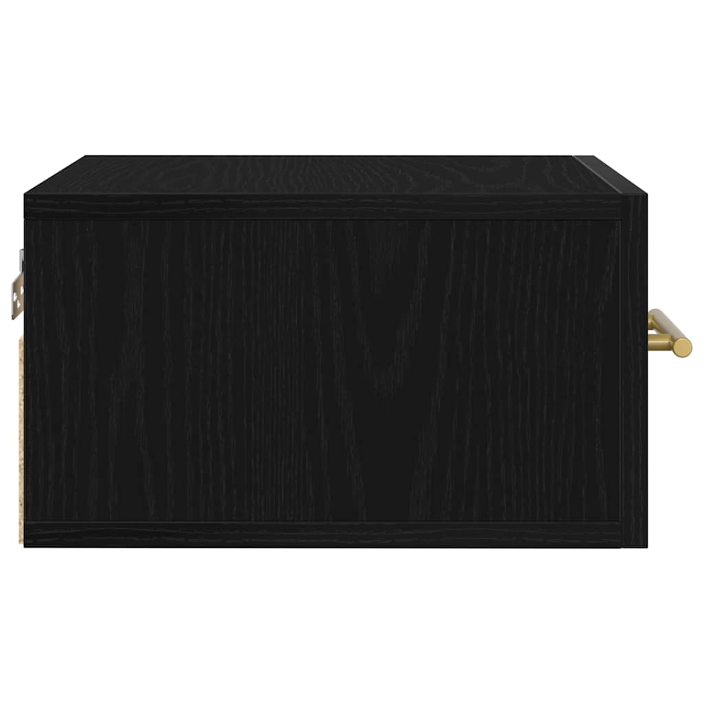 vidaXL Bedside Cabinet 2 pcs 35 x 35 x 20 cm Engineered Wood Black Oak