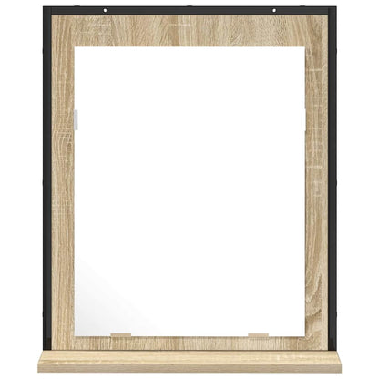 vidaXL Bathroom Mirror Black 50 x 12 x 60 cm Glass and Engineered Wood