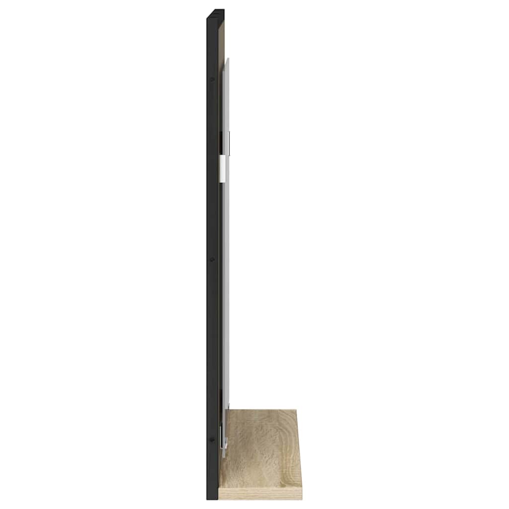 vidaXL Bathroom Mirror Black 50 x 12 x 60 cm Glass and Engineered Wood