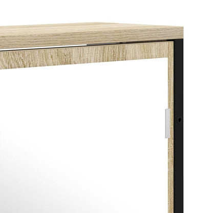 vidaXL Bathroom Mirror Beige 60 x 16 x 60 cm Glass and Engineered Wood