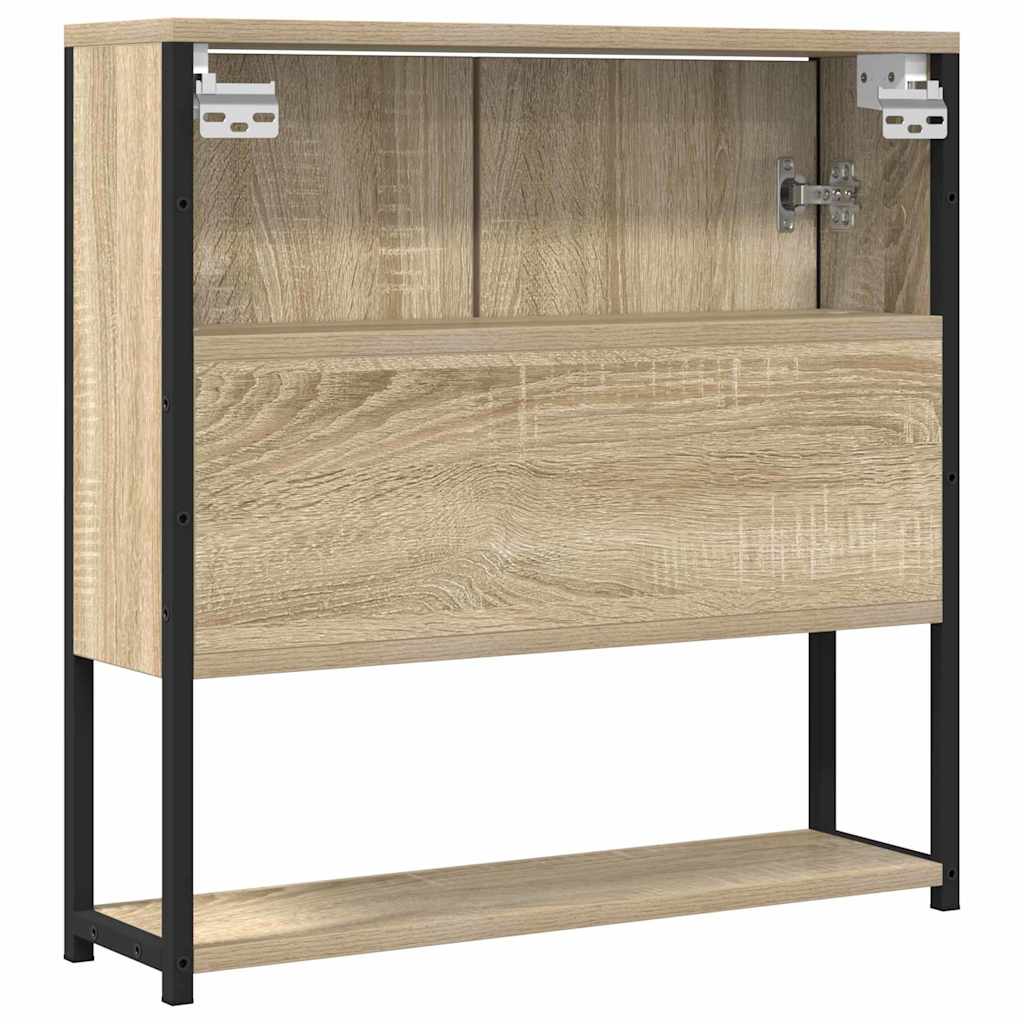 vidaXL Bathroom Mirror Beige 60 x 16 x 60 cm Glass and Engineered Wood