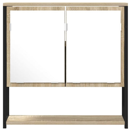 vidaXL Bathroom Mirror Beige 60 x 16 x 60 cm Glass and Engineered Wood