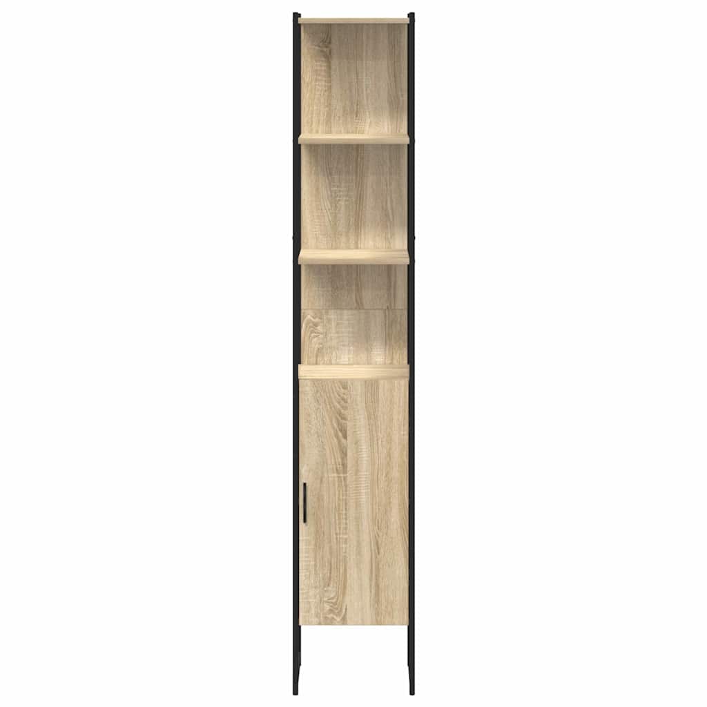 vidaXL Bathroom Cabinet Sonoma 33 x 33 x 185.5 cm Engineered Wood