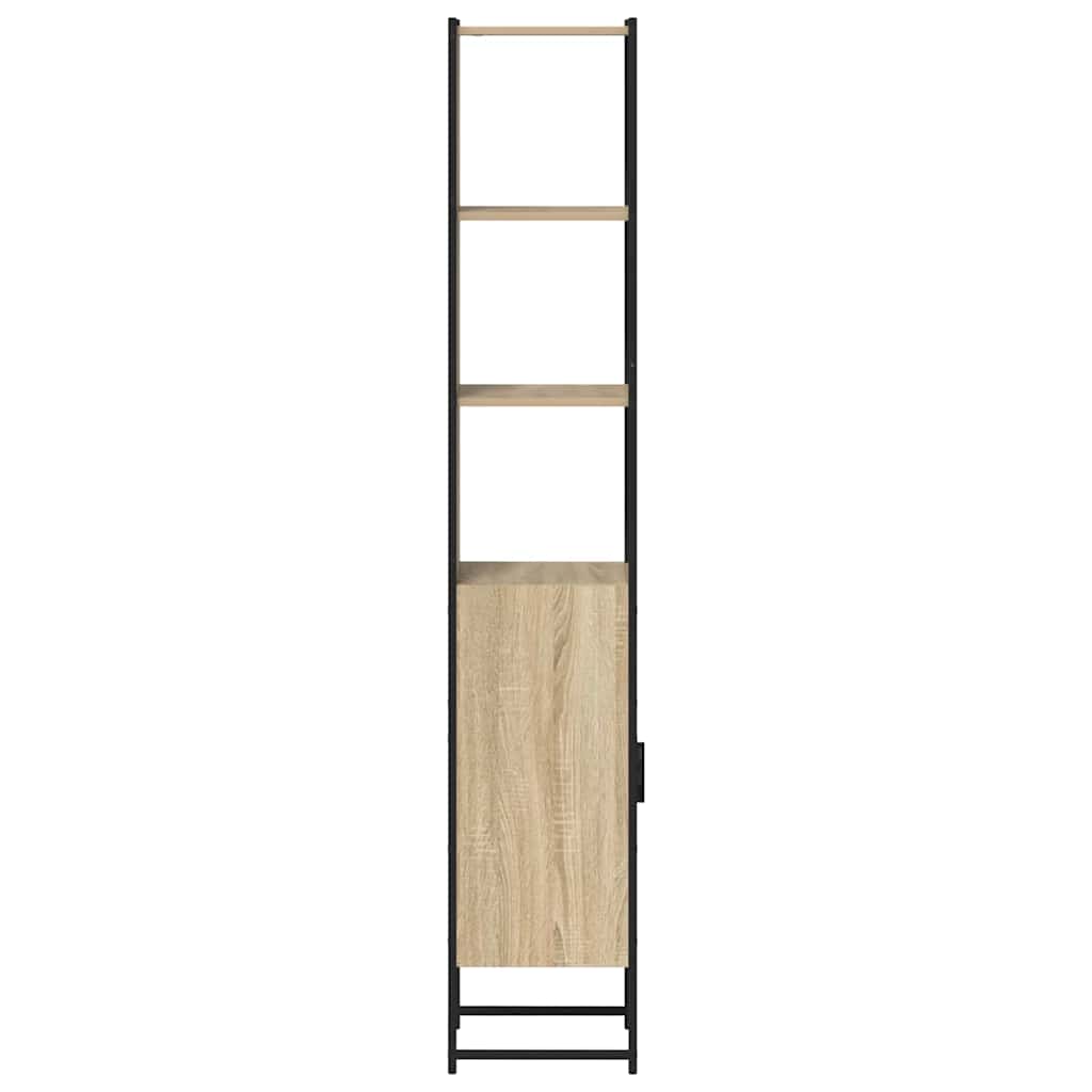 vidaXL Bathroom Cabinet Sonoma 33 x 33 x 185.5 cm Engineered Wood