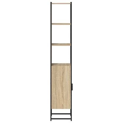 vidaXL Bathroom Cabinet Sonoma 33 x 33 x 185.5 cm Engineered Wood
