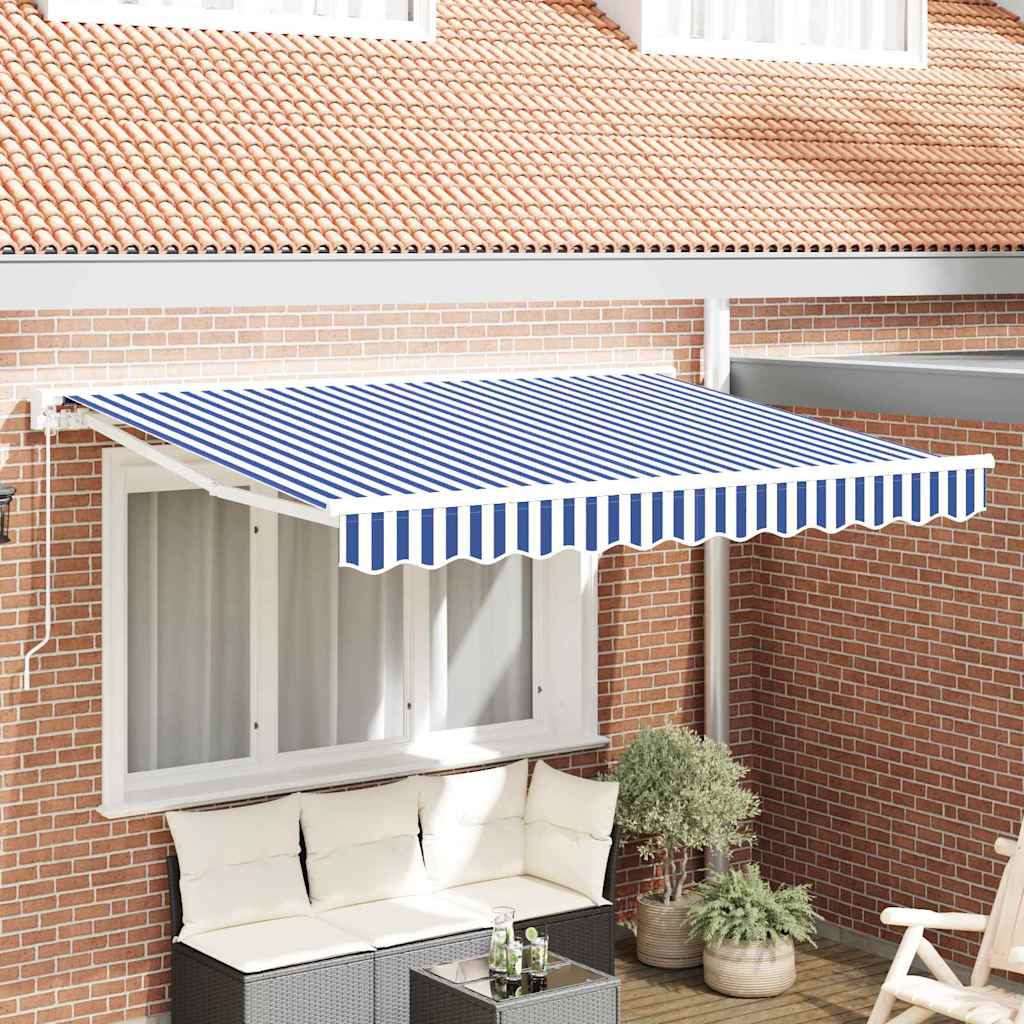 vidaXL Awning Frame Blue and White 250 x 200 cm