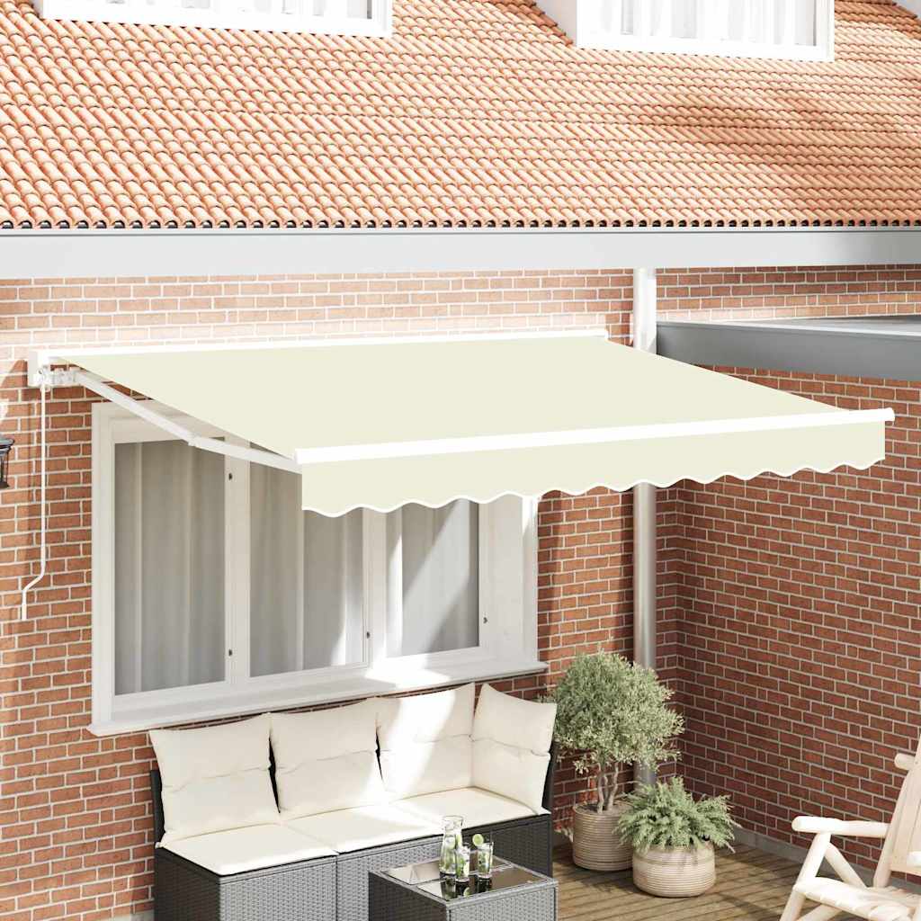 vidaXL Awning Frame Cream 250 x 200 cm Polyester with PU coating