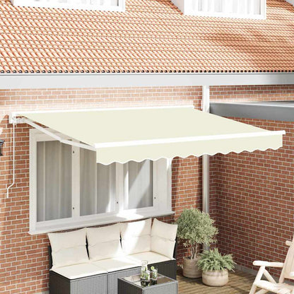 vidaXL Awning Frame Cream 250 x 200 cm Polyester with PU coating