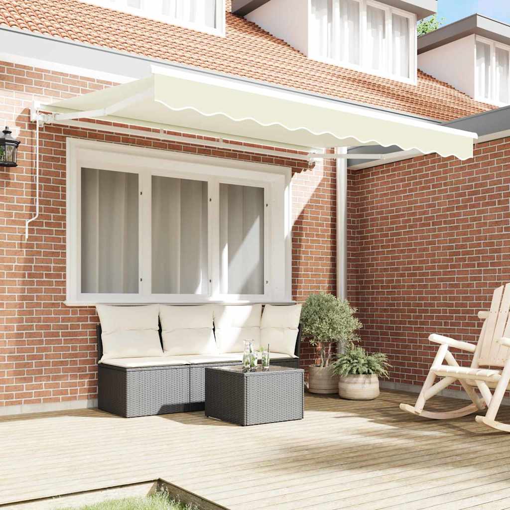 vidaXL Awning Frame Cream 250 x 200 cm Polyester with PU coating