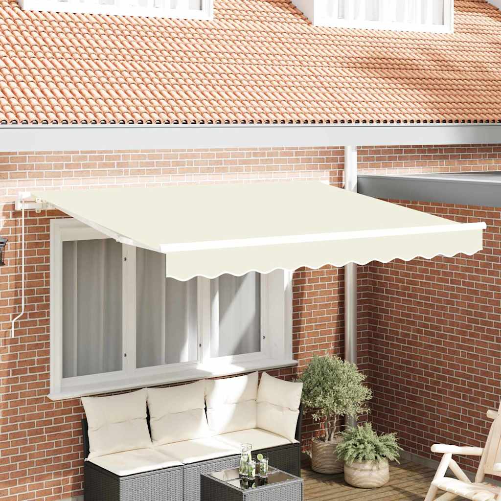 vidaXL Retractable Awning Cream 250 x 200 cm Fabric