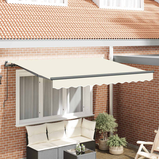 vidaXL Retractable Awning Cream 250 x 200 cm Fabric