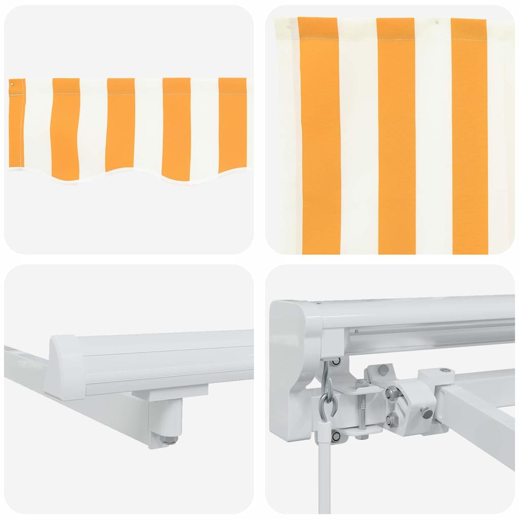 vidaXL Awning Frame Yellow and White 250 x 200 cm