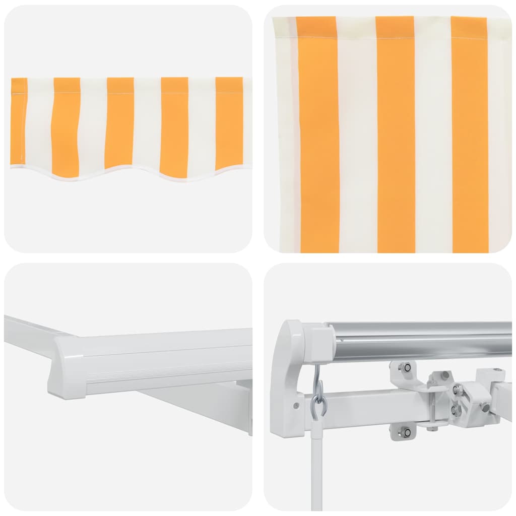 vidaXL Retractable Awning Yellow 250 x 200 cm Fabric