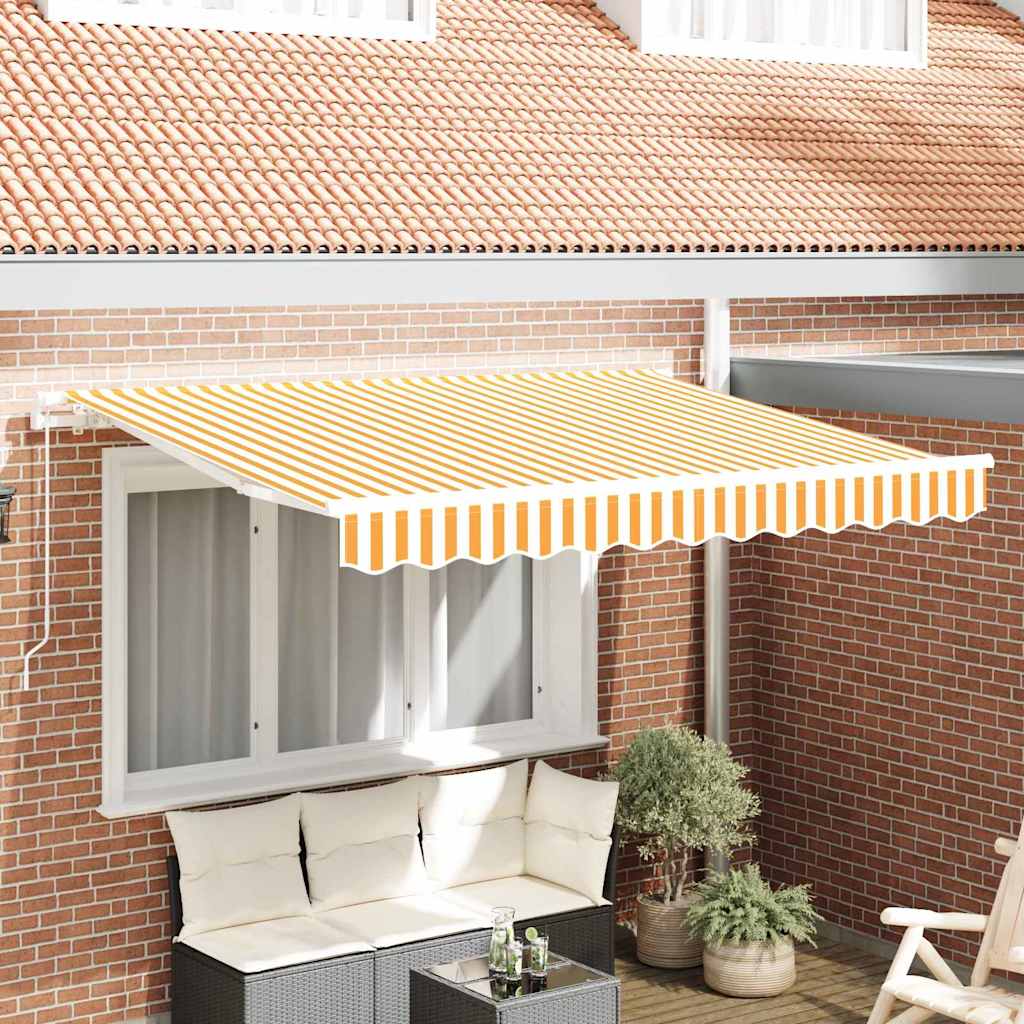 vidaXL Retractable Awning Yellow 250 x 200 cm Fabric