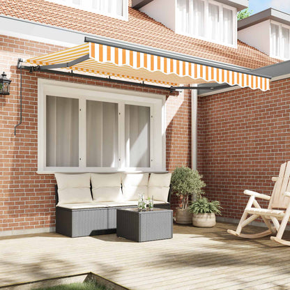 vidaXL Retractable Awning Yellow 250 x 200 cm Fabric