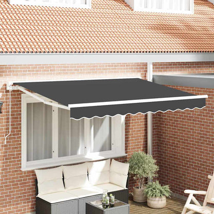 vidaXL Awning Frame Anthracite 250 x 200 cm Polyester with PU coating