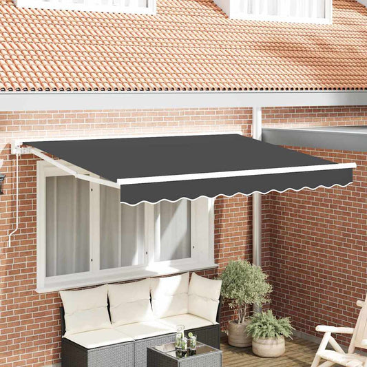 vidaXL Awning Frame Anthracite 250 x 200 cm Polyester with PU coating