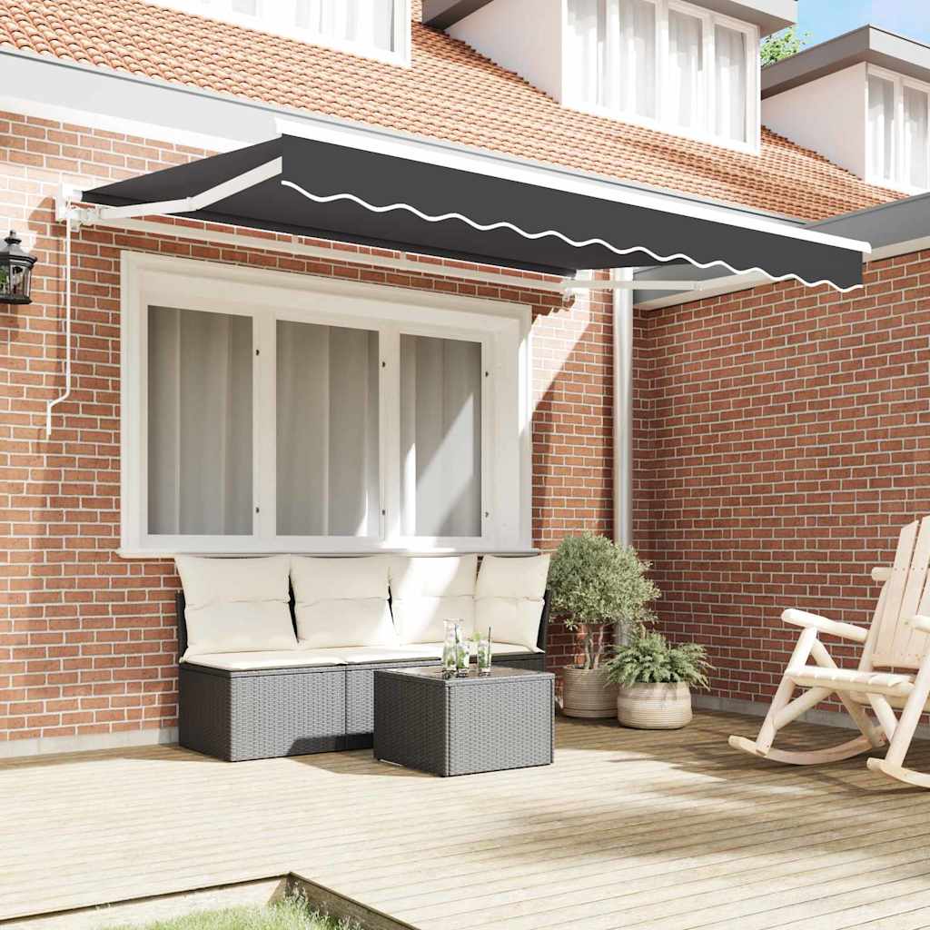 vidaXL Awning Frame Anthracite 250 x 200 cm Polyester with PU coating