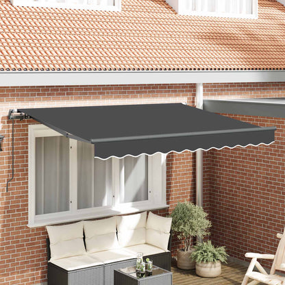 vidaXL Retractable Awning Anthracite 250 x 200 cm Fabric